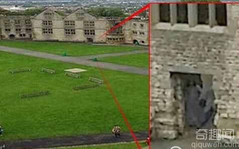 游客在英国城堡拍摄到灰夫人