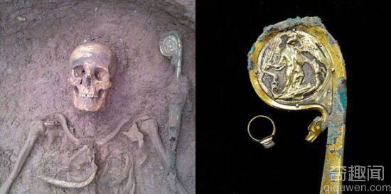 英国发现修道士墓葬：银制镀金权杖象征尊贵身份