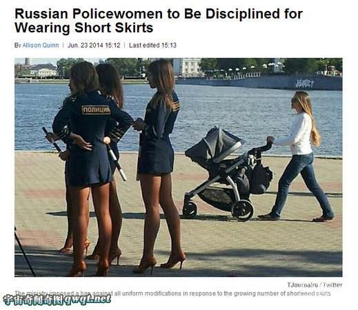 女警黑丝短裙太诱惑 俄罗斯官方禁止女警穿短裙