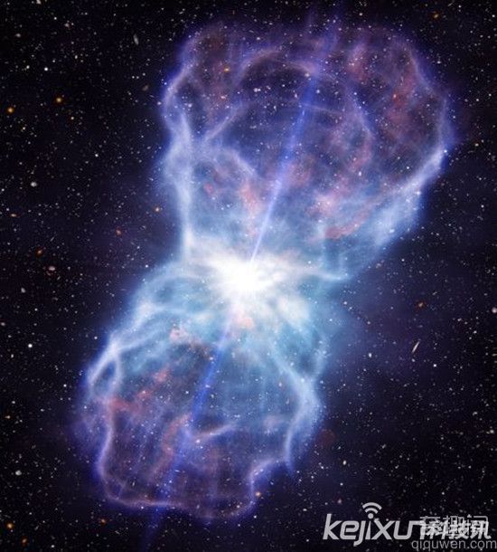 115亿光年外巨型黑洞爆发 释放超强类星体喷流