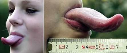 世界上最长的舌头：美国女子舌头长9.7CM