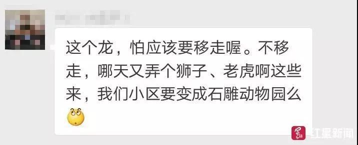 泸州一男子雕刻巨龙放小区被怼 业主：雕得不像，看着怪吓人…