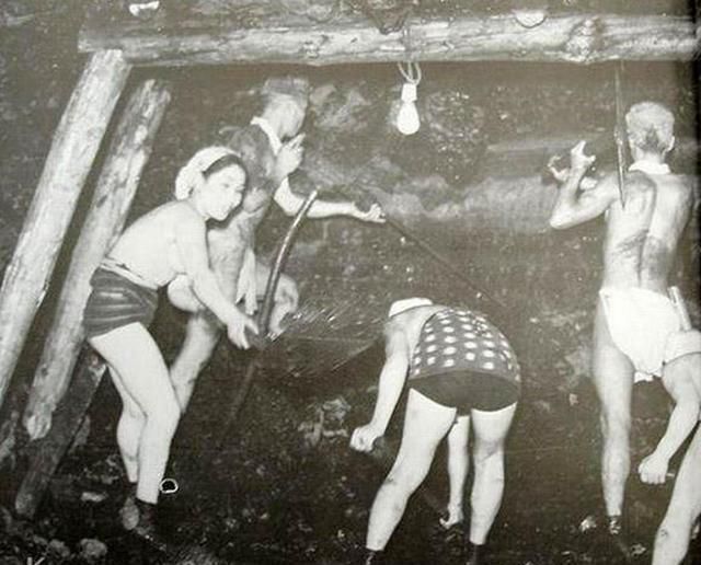二战时日本矿业和军工厂缺少男人，日本女性迅速站出来解决问题