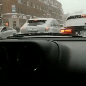加拿大“路怒”男司机手举雪刷冲向前车，结果竟然……