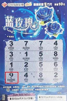 凑热闹迎好运一张10元彩票就中“蓝玫瑰”10000元奖