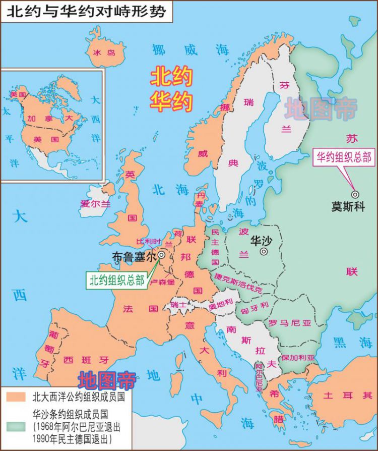 欧盟地图和北约地图图片