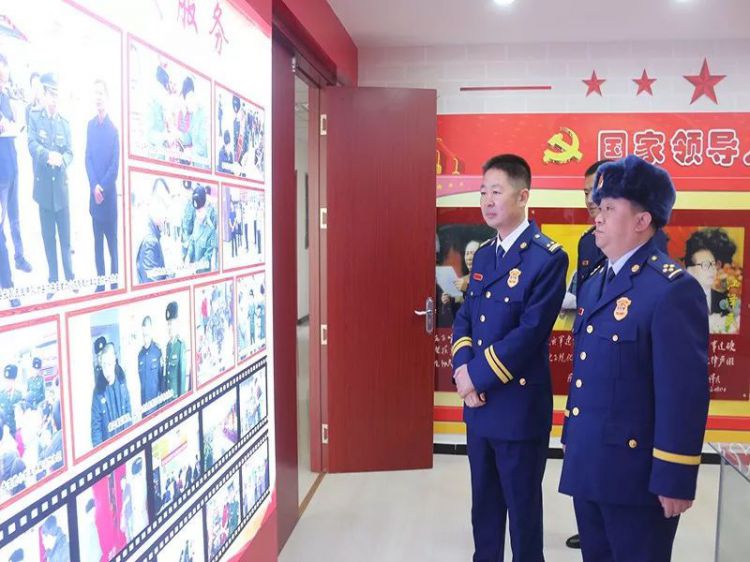 兴安盟消防支队支队长黄乐同志到突泉县消防大队调研指导工作