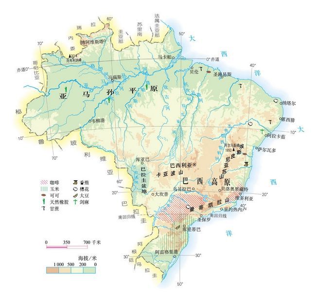 巴西利亚地形图图片
