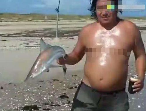 男子海边抓到条透明的鲨鱼，拍照炫耀后，却不知自己摊上了大事