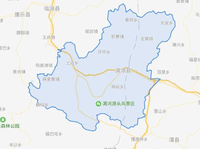 甘肃省一个县，人口超30万，因为一条河而得名！