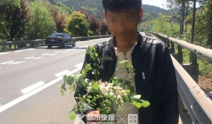 “实力宠妻”！老婆一句话，老公杭州高速上停车，为她摘花解馋！