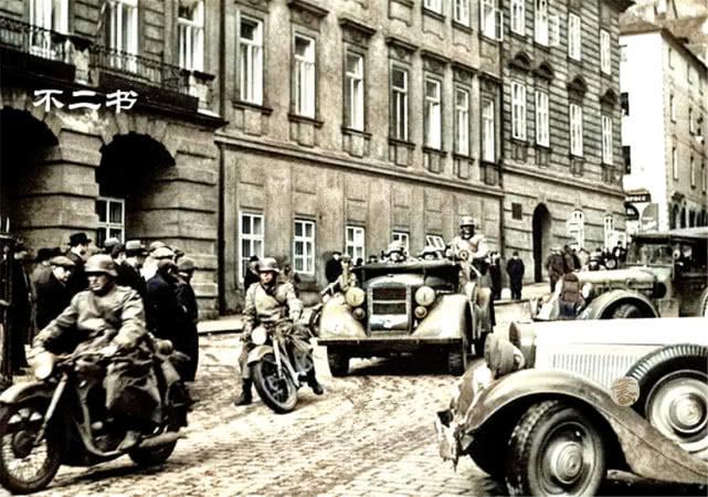 上色老照片：纳粹德国吞并捷克斯洛伐克现场镜头下皆是疯狂
