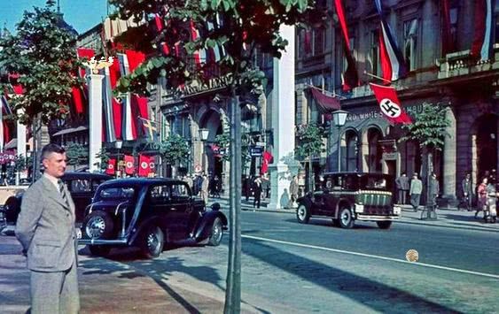 第三帝国时期的彩色老照片：看看二战前夕纳粹德国繁华下的疯狂
