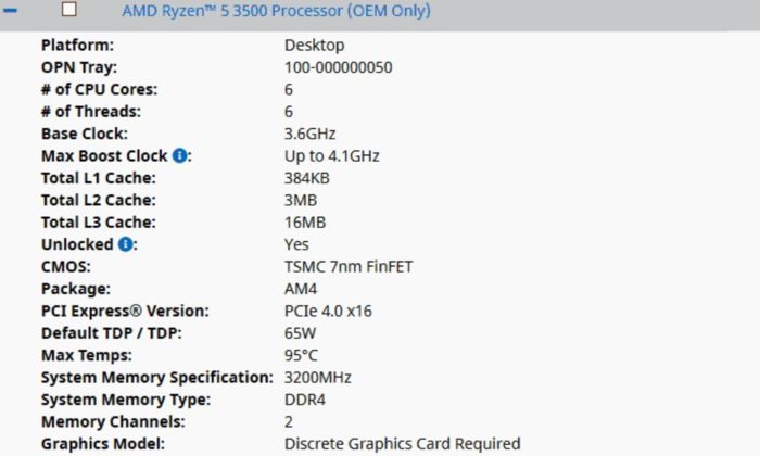 AMD锐龙53500处理器终于来了，不过你买不到！