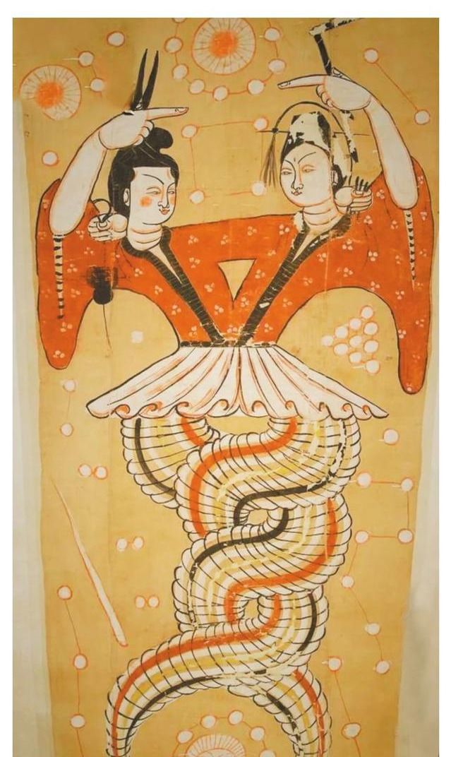 寻根溯源，我国出土的传统古画中伏羲和女蜗“人首蛇身”缠绕在一起是为何？