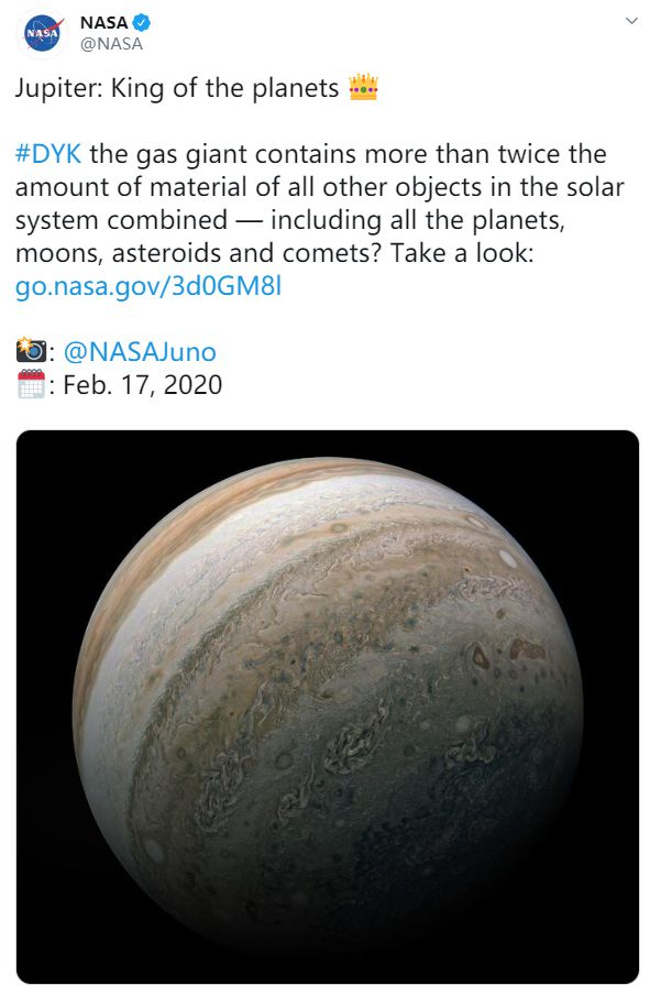 NASA发布新图像展现引人注目的木星大气层