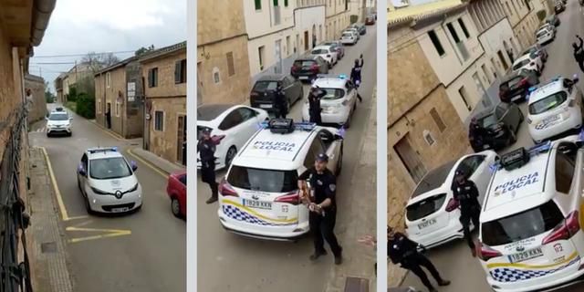 再难也要唱！西班牙警察拿起吉他载歌载舞，市民在阳台和窗口合唱