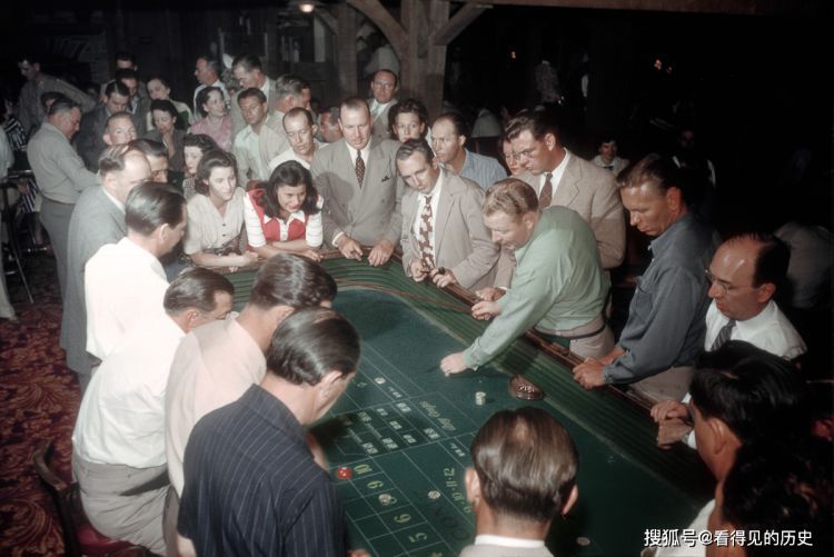 老照片二战时期的美国赌城拉斯维加斯声色犬马好逍遥
