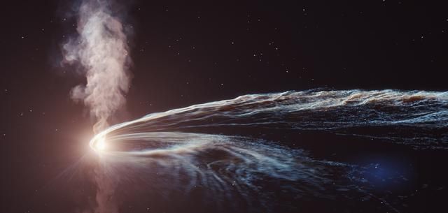 天文学家目睹了一颗恒星被黑洞猛烈地碎裂