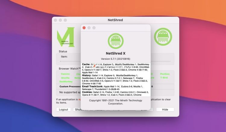 NetShredXformac(浏览器缓存清理软件)v5.7.1