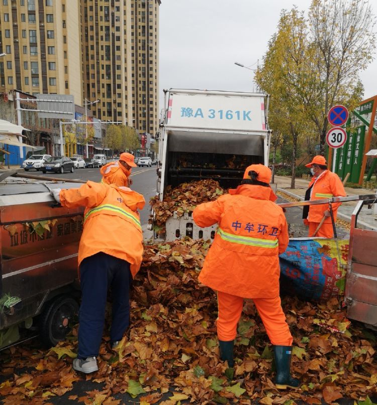 河南中牟县城市管理局紧急启动恶劣天气城市环境整治行动