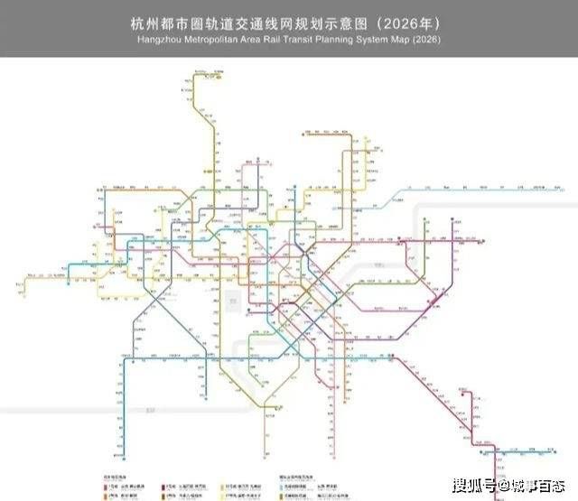 看到杭州2026年地铁规划图，谈谈对未来杭城的布局有几点猜测！