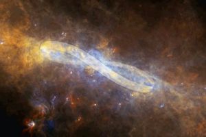  银河系内核巨大“扭曲缎带” 星系引力作用?