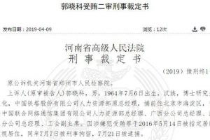 中国铁塔原人力资源部总经理获刑11年收受奥迪车、巨额现金