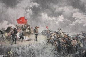 红军军长刘志丹亲临前线指挥战斗，突遭敌机枪扫射英勇牺牲