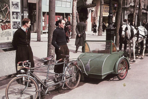彩色老照片：被德军侵占时期，看看镜头下的巴黎，法女不知亡国恨