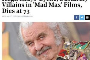《疯狂的麦克斯》男星休·基斯-拜恩去世 享年73岁